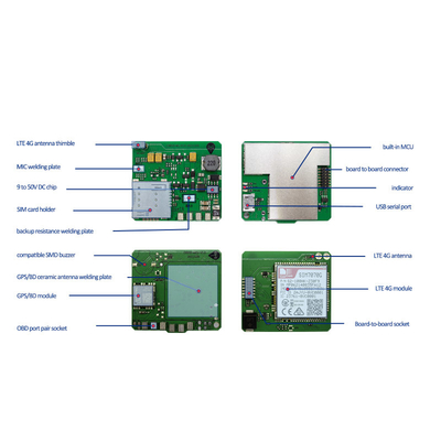 OBD 4G GPS Tracker Solution Manufacturer Customized PCBA Mother Board Schematic Design Services Prototype PCB GPS Tracker