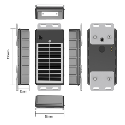Solar Power Charging 10000mAh Long Standby GPS Tracking Device Boat Container Ship Vehicle 4G GPS Tracker