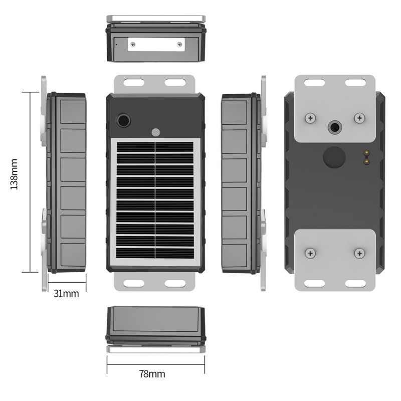 Lifetime Long Standby Solar Power GPS Locator 4G GPS Tracker Auto Navigation GPS Tracking Device